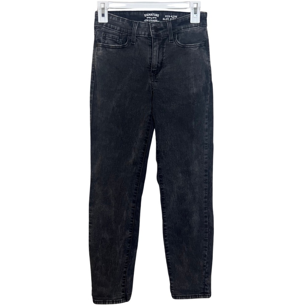Levi’s Mid Rise Slim Cuffed Dark Gray Jeans Size 2 (26)